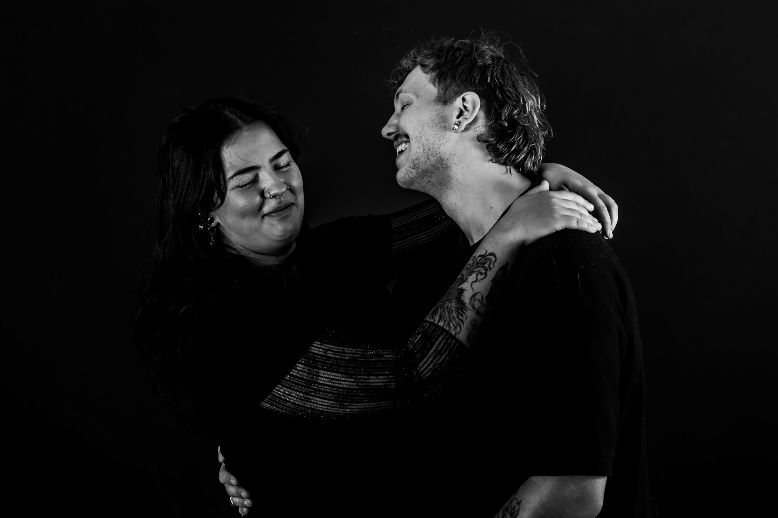 Portret kat en kattenbaas studio fotoshoot